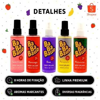 ✨Body Splash Frutado 230ml – Perfume Suave com Toque de Frutas✨