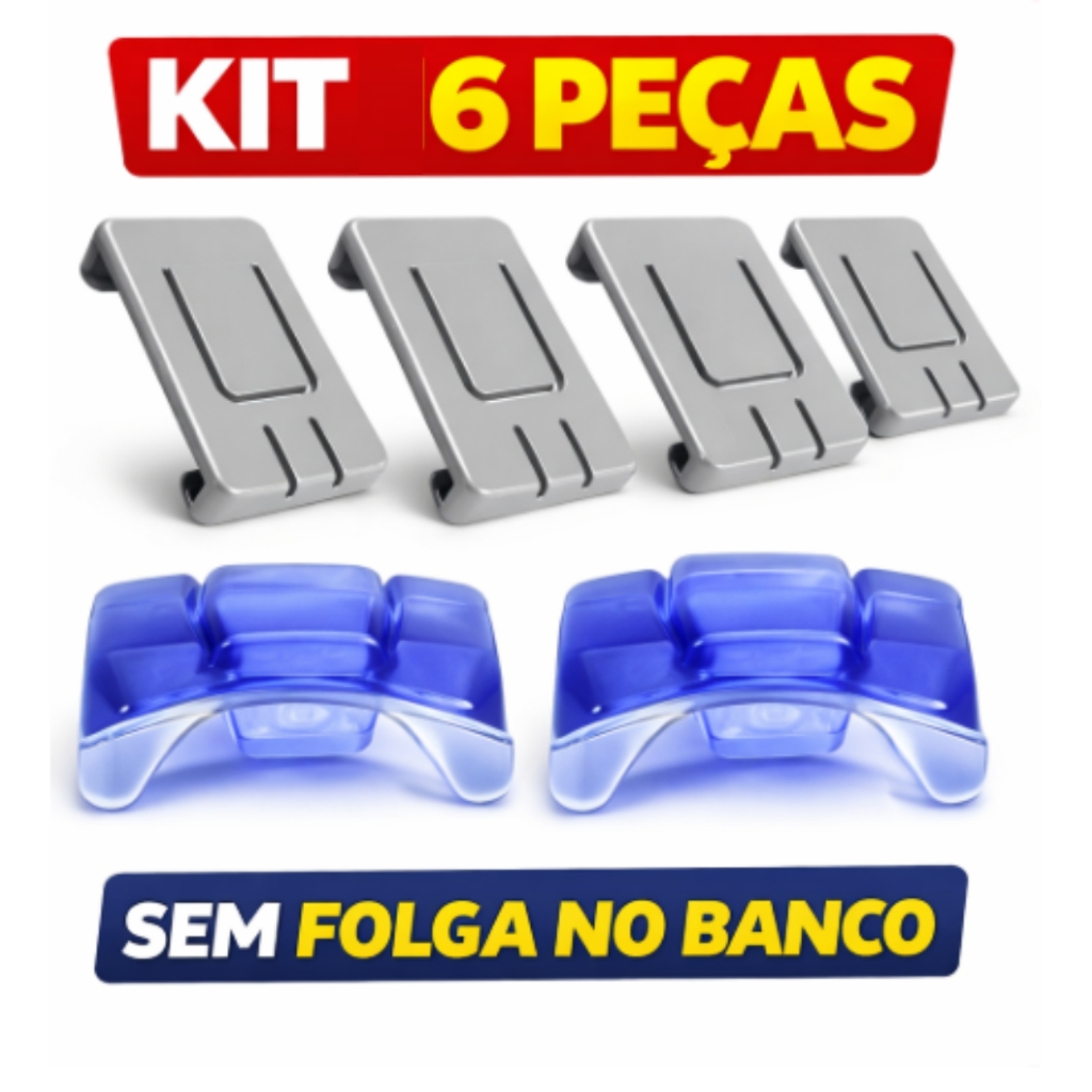 Jogo kit Calço Trilho Trava Deslize Banco Gol Bola Voyage Saveiro G1 G2 G3 G4 G5 G6 G7