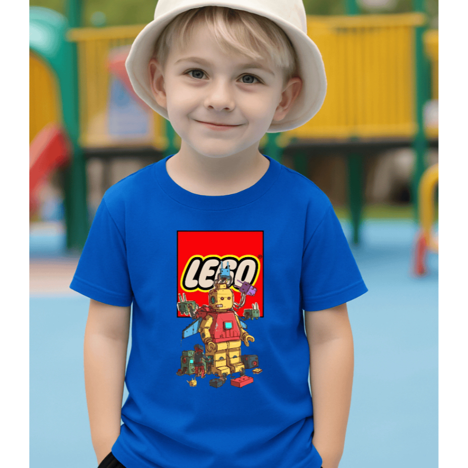 Camiseta - Lego - Infantil Juvenil - Modelagem Unissex - Camiseta Lego Construção-Camiseta em Algodão de Alta Qualidade em Oferta na Shopee