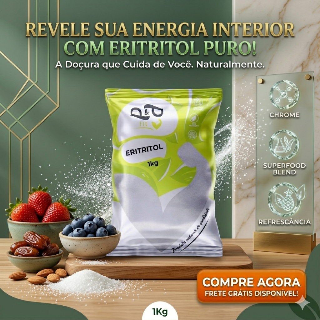 Eritritol Adoçante Natural – Zero Calorias Sem Açúcar | Ideal para Dieta Low Carb