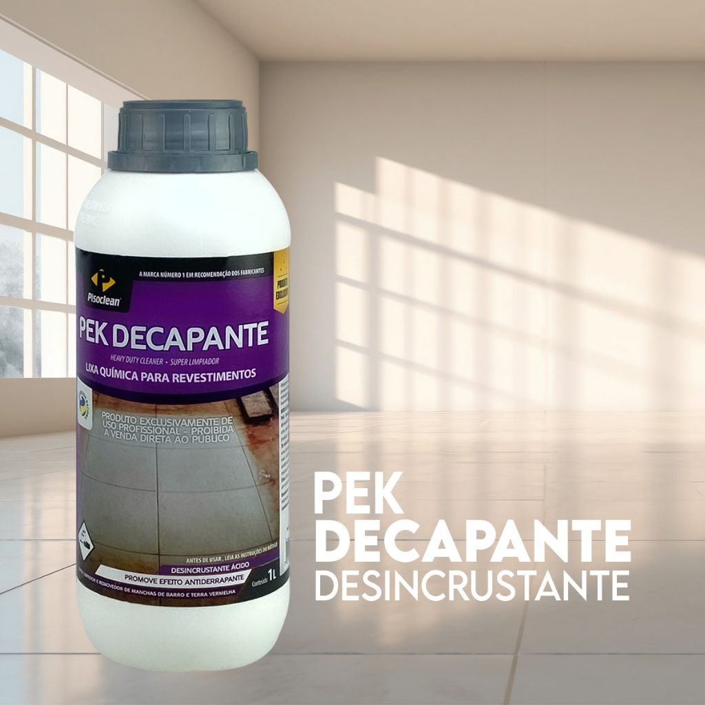 Pek Decapante Pisoclean 1L Excelente limpador | Lixa Para Revestimento Antiderra