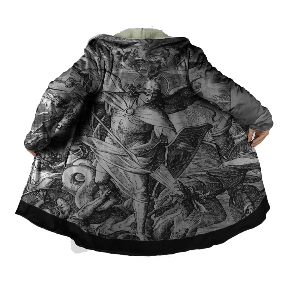 sobretudo Anjo Arcanjo religiao jesus Forro Lã De Carneiro bobojaco Unissex plus size religiao teddy blusa 1