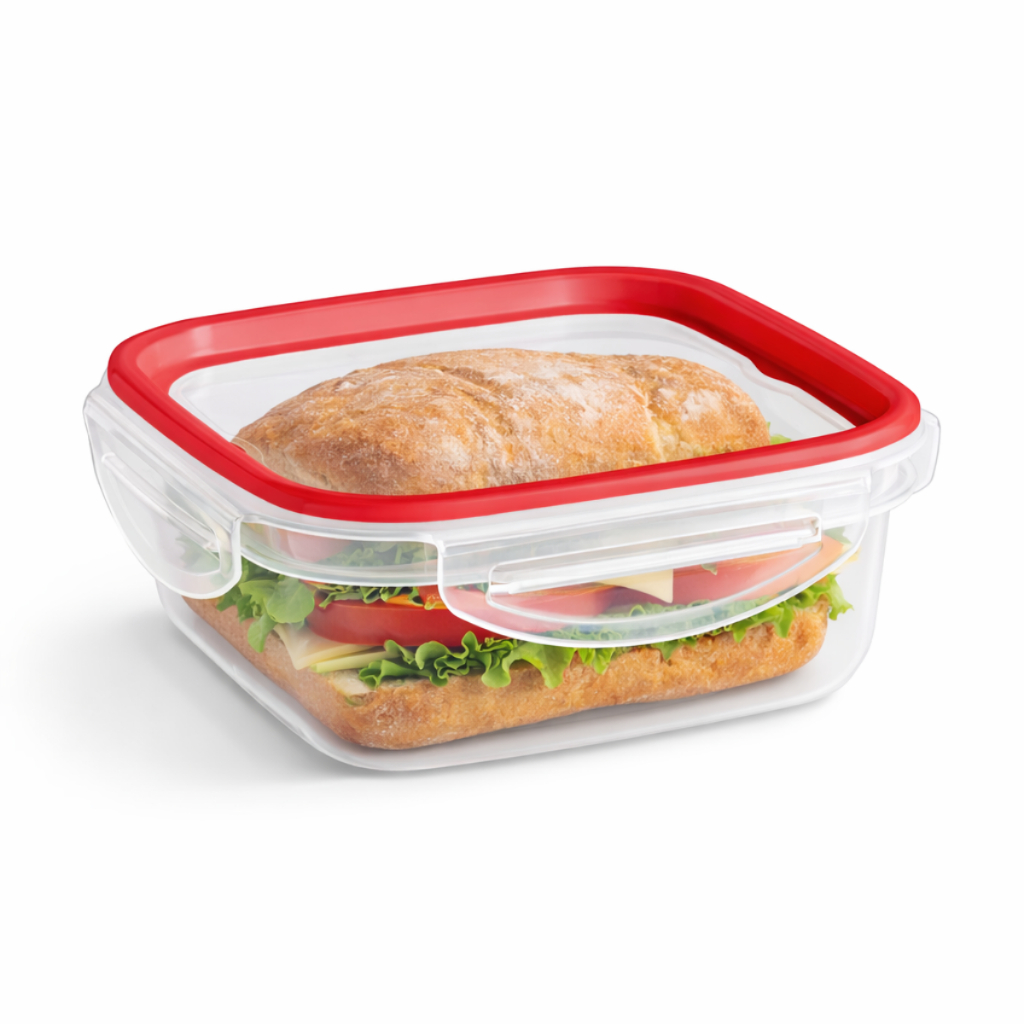 Pote Para Marmita 640ml com Travas Laterais Dieta Alimento organizador de congelador Multiuso Fitnes