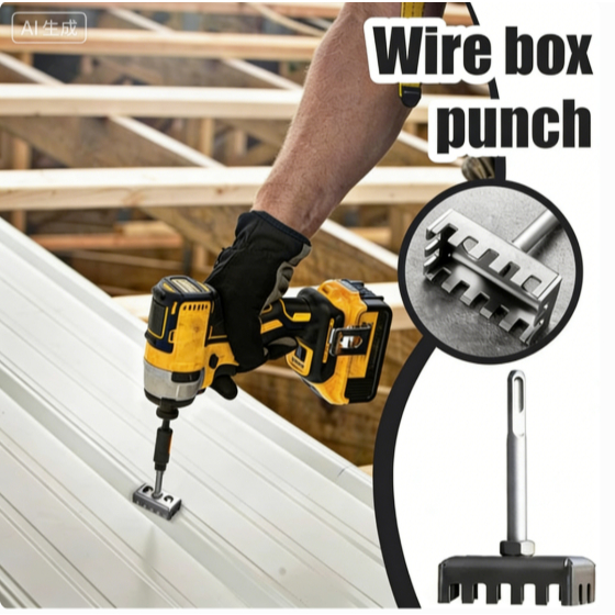 86 Line Box Socket Hole Punch Martelo Elétrico Rápido Ferramentas de Furo Aberto Ferramentas de Hardware Alça Quadrada