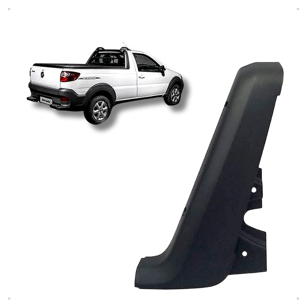 Moldura Acabamento Caçamba Direita Fiat Strada Original 100208685 Proteção Coluna