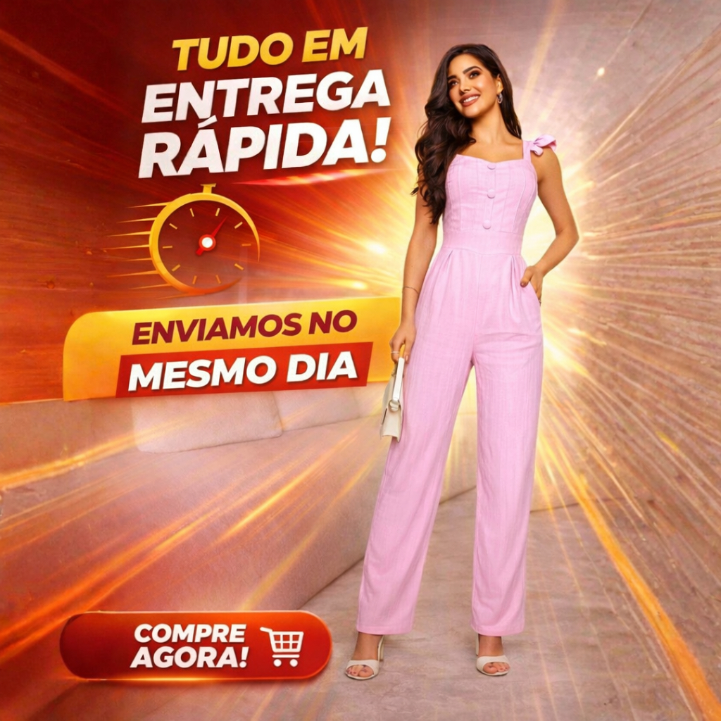 Macacão longo Feminino Que Une Elegância e Liberdade de Movimento!