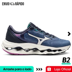 Tênis Mizuno Wave Legend 4 Feminino Marinho Original com Nota Fiscal e Garantia