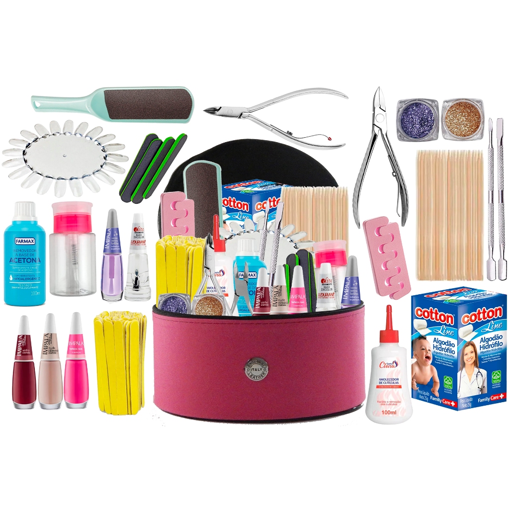 Kit De Manicure Completo Maleta Grande Profissional Ou Pessoal Nail Desing Decoração Unhas Nail Art
