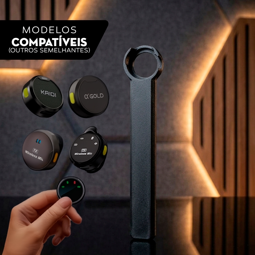 Suporte de Mão para Microfone Lapela Mini Bastão
