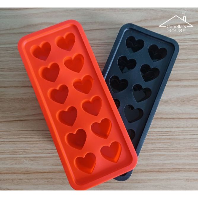 Forma de Gelo Silicone Molde Formato Coração Criativa Chocolate Confeitaria Resina 12 Cavidades em Oferta na Shopee