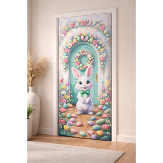 Capa Para Porta Decoração De Volta Às Aulas , floral , PÁSCOA 2026 Painel Em Tecido Com Elástico em Oferta na Shopee