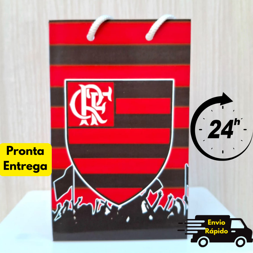Kit Sacolinhas P Flamengo Lembrancinha Festa Infantil Aniversário Pronta Entrega Envio Rápido