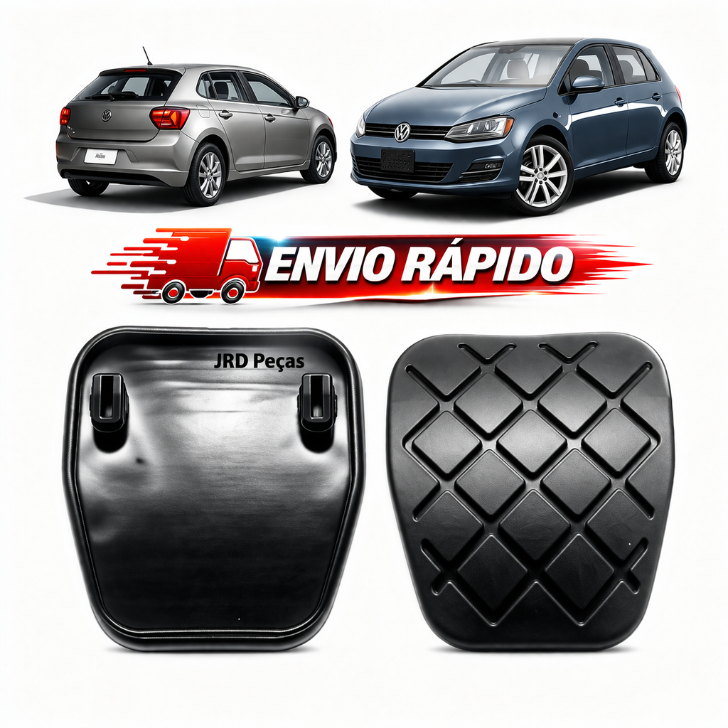 Kit Capa Pedal Freio Embreagem Volkswagen Polo Jetta Golf Nivus Tiguan T-Cross
