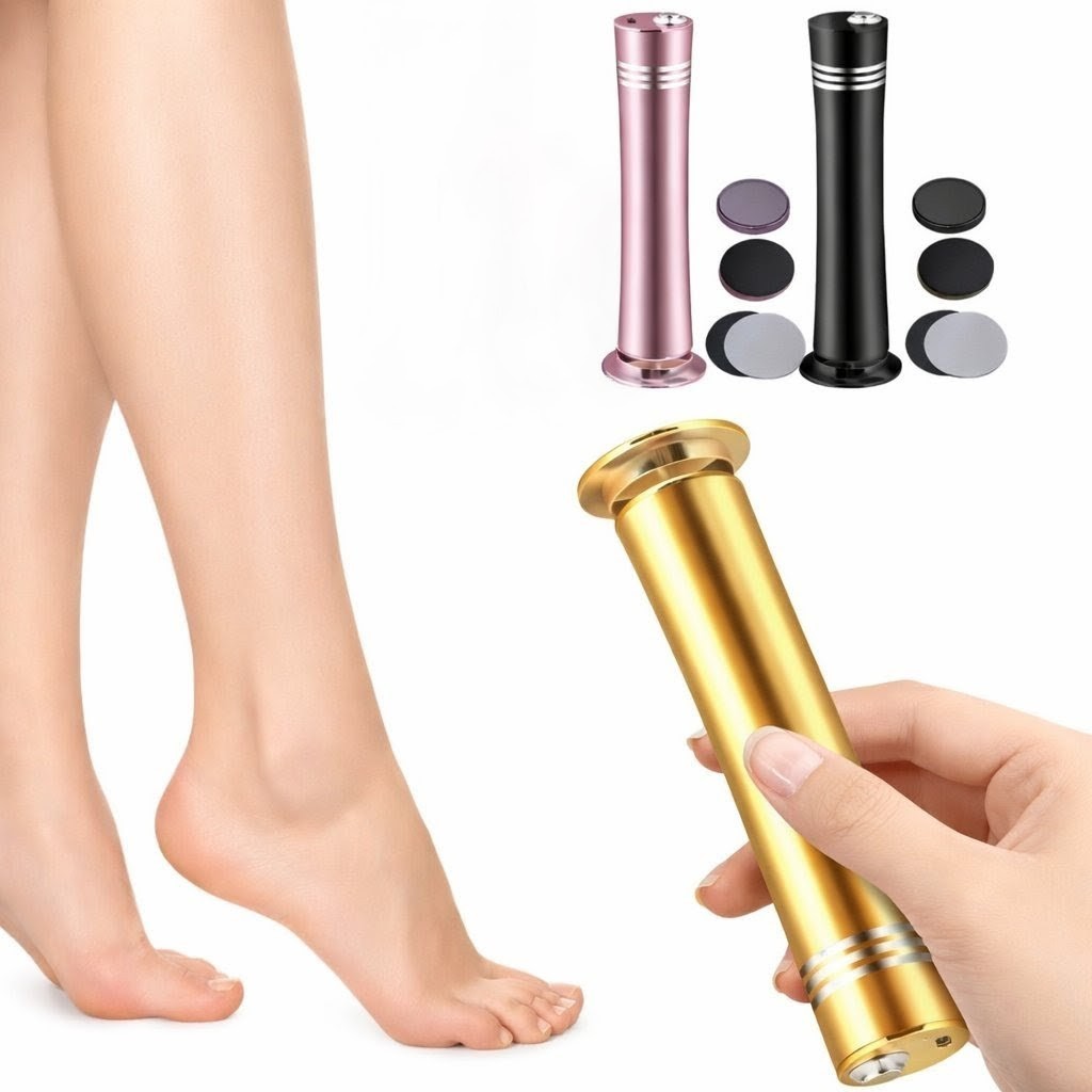 Lixador Esfoliador Portátil para Pés Raspador Ralador Removedor Pé Calos Calcanhar USB Recarregável