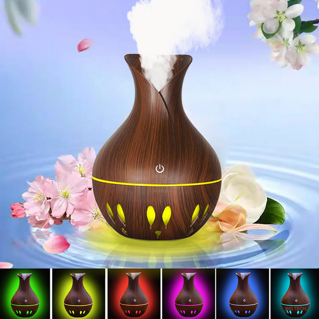 Umidificador Humificador De Ar Purificador Difusor Ambiente Aromatizador Elétrico Com 7 Cores De Luz
