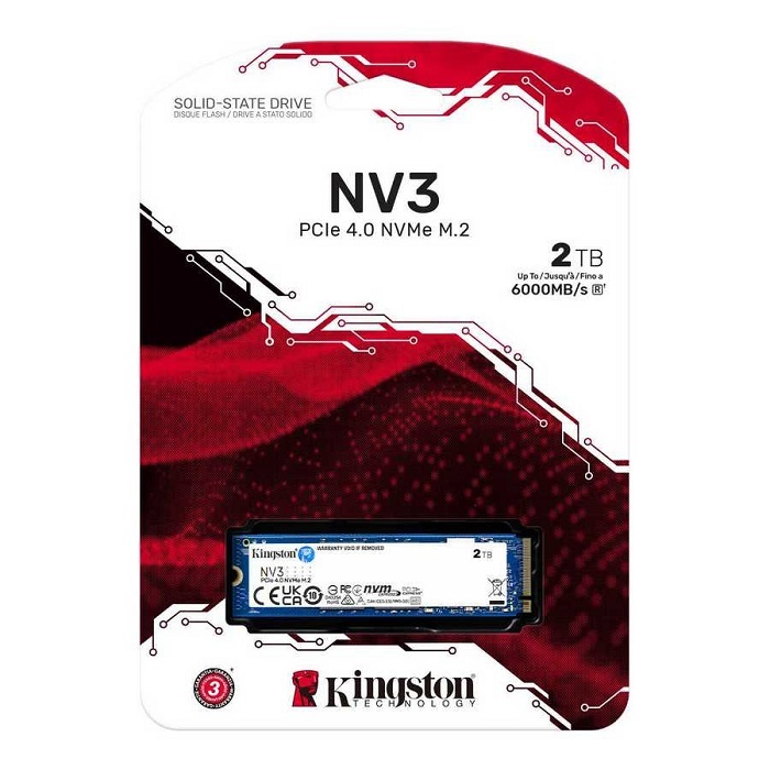 SSD Kingston Nv3 2tb Unidade de Estado Sólido Kingston Nv3 M.2 2280 NVMe PCIe