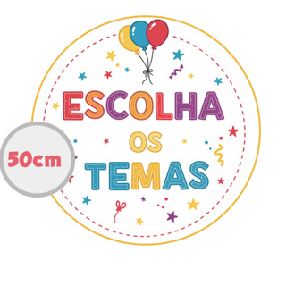 Kit 12 Painéis de Mesa de 50cm - Escolha do Catálogo - Painéis Redondos em Oferta na Shopee