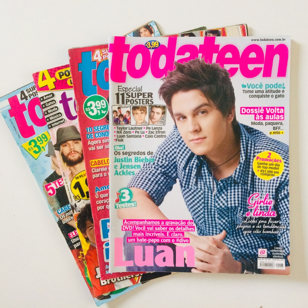 PACOTE REVISTA TODATEEN TEENMANIA GAROTOS LER DESCRIÇÃO