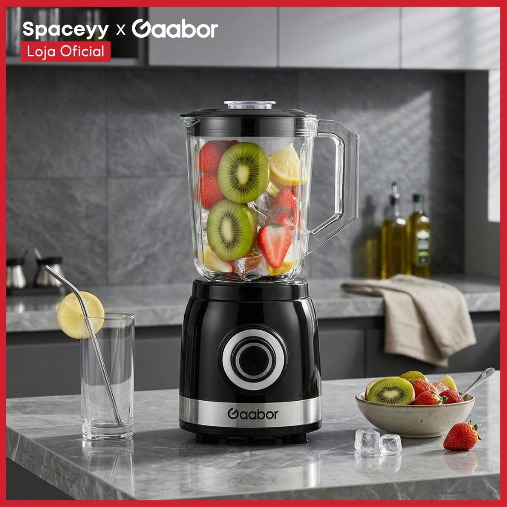 Liquidificador E Processador De Alimentos Gaabor 3 Velocidades 1.6L 3 Em 1 Triturador [110v - 220v]