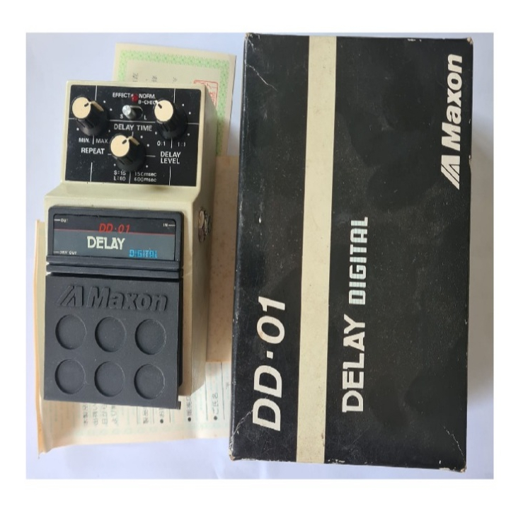 Pedal para Guitarra e Violão Maxon DD-01 Digital Delay e outros Instrumentos Vintage Colecionador Pedal Boss Contrabaixo