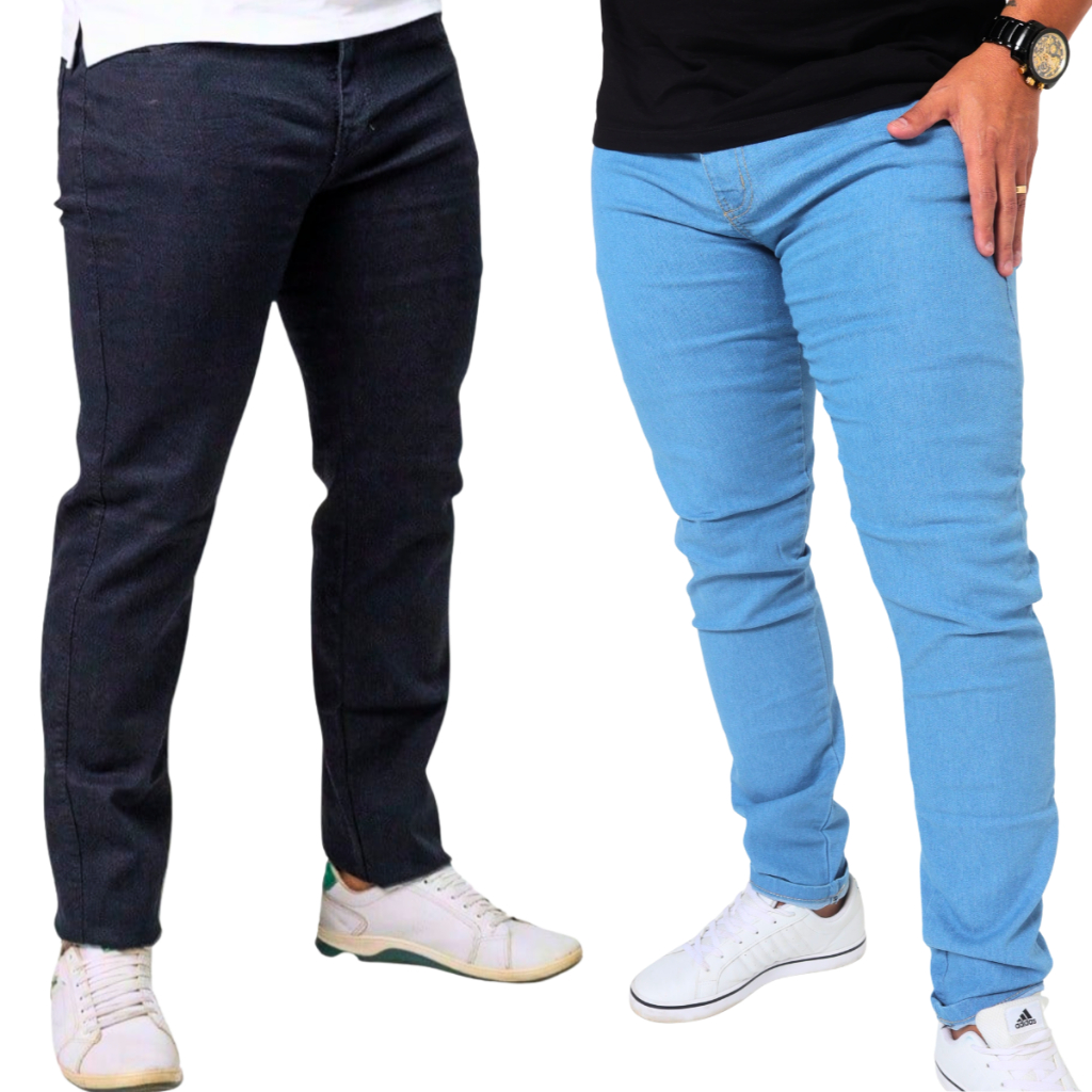 Kit 2 Calça Masculina Jeans com Lycra, Elastano Premium, Estilo Casual Contemporâneo - Lions Jeans