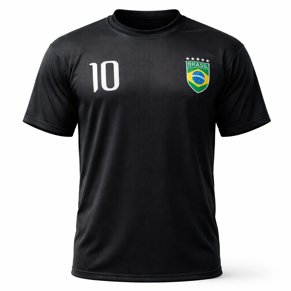 Camisa Camiseta Masculina Seleção Brasil Torcedor Dry Fit Copa do Mundo 2026 Futebol Básica Treino