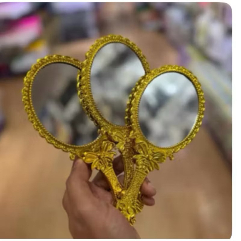 5/10 /15/20 Unids Espelho Dourado Dobravel Festa Lembrança