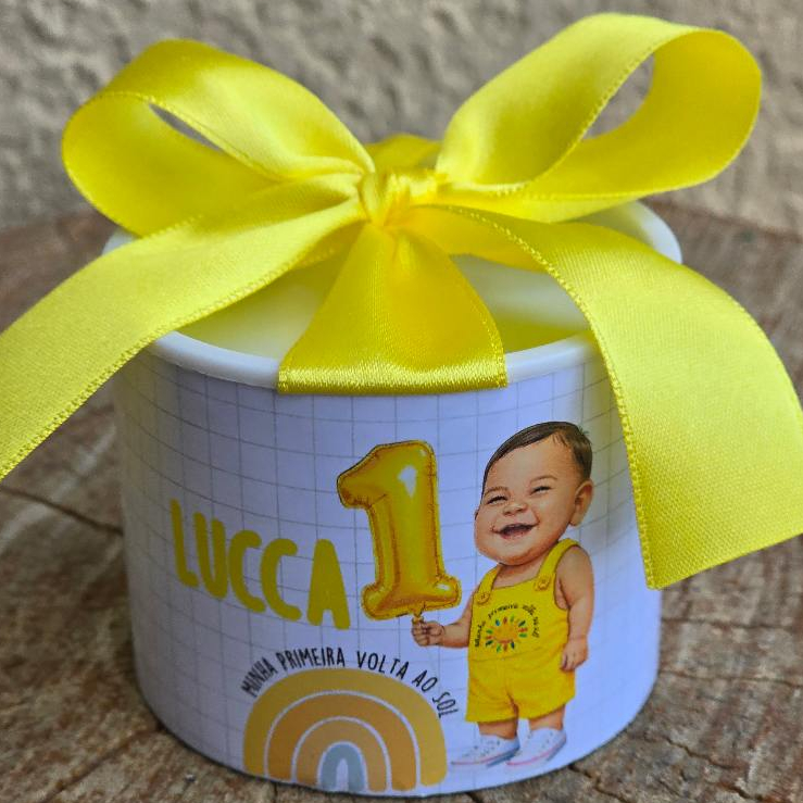 Kit Tubolatas Personalizadas PRIMEIRA VOLTA AO SOL | Lembrancinha Debutante | Aniversário | Chá de Bebê • 5x6