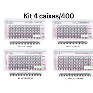 New Show Kit 4 Caixas Cílios Tufos 20P/30P/40P/50P Volume Brasileiro Alongamento Natural …