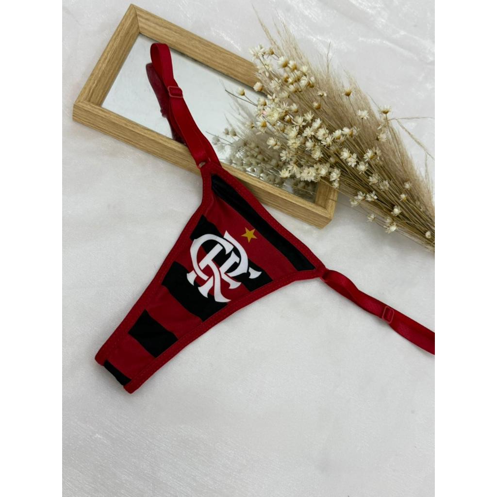 Calcinha Time de Futebol Estampada Calcinha Torcida Regulagem Feminina