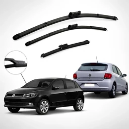 Kit 3 Palheta Limpador de Parabrisa Paleta Silicone Gol G5 G6 G7 G8 2008 A 2024