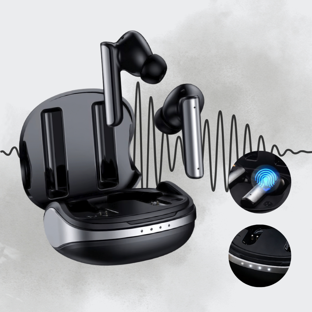 Fone de Ouvido Bluetooth TWS Android e iPhone Original Basike com Microfone