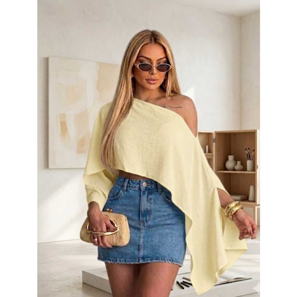 Capa Boho Feminina Com Top Bata Elegante Varias Formas De Usar Duna Casual Estilosa