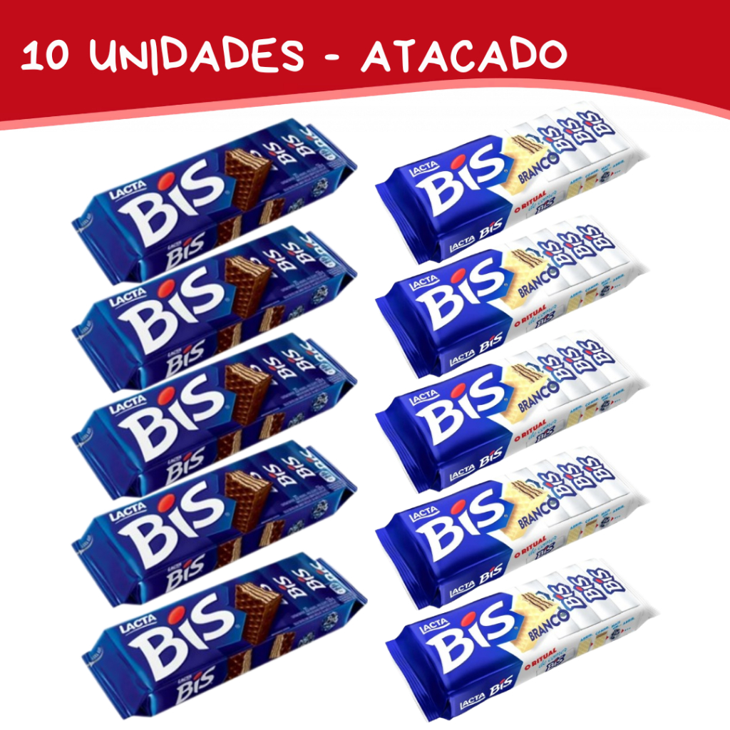 Bis - 10 Unidades - ATACADO (100g cada) em Oferta na Shopee