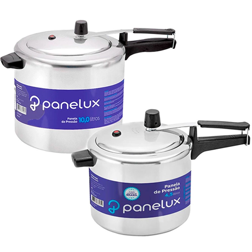 Kit De Panelas De Pressão 4,5 E 10 Lt Panelux Classic Polida
