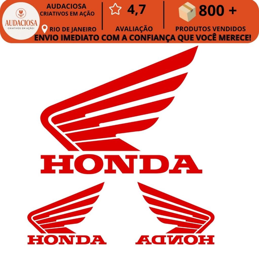 Par Adesivo Honda Aba do Tanque Titan Cg Titan Fan 160 CB300 CB300F TWISTE Padrão