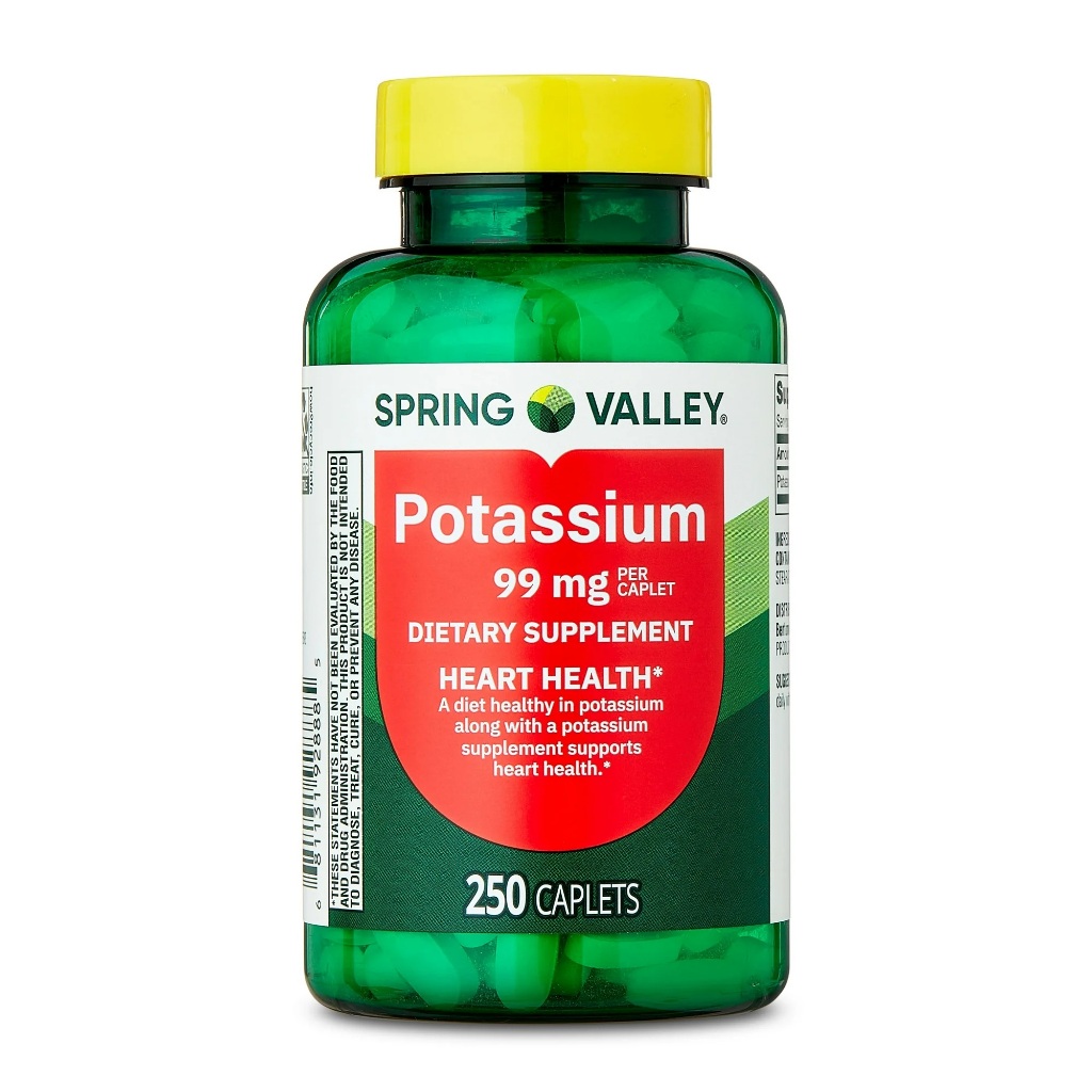 Potássio 99 Mg 250 Comprimidos Spring Valley