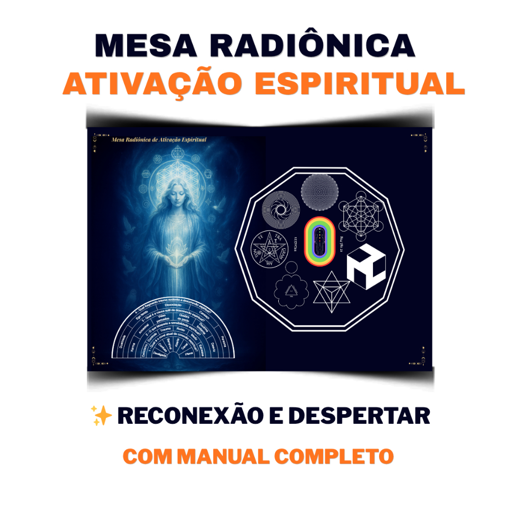 Mesa Radiônica Ativação da Intuição, Mediunidade e Espiritualidade Radiestesia, Radionica Terapia Holística + Manual