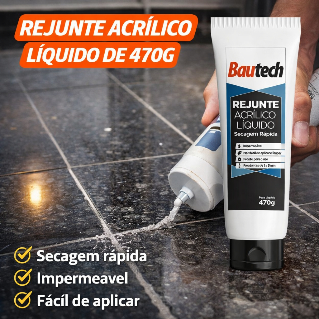 REJUNTE APLICA FÁCIL ACRÍLICO MULTIUSO SECA RÁPIDO 470G BAUTECH