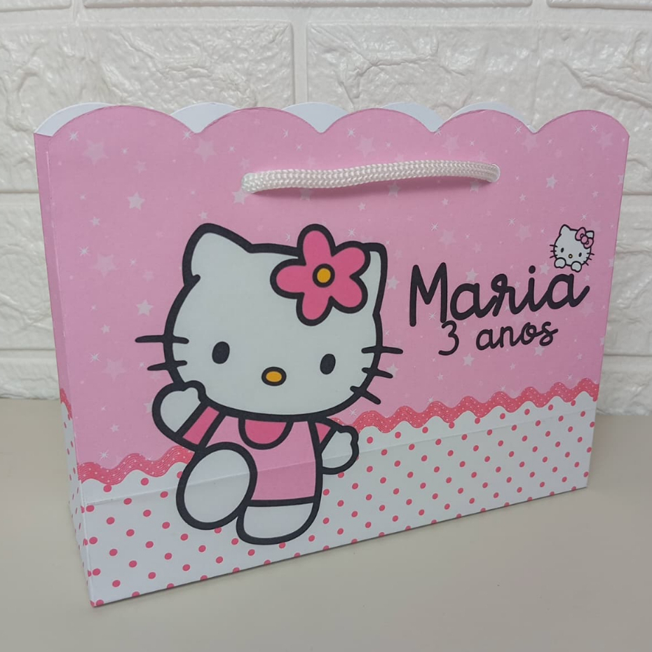 Sacolinha Surpresa Hello Kitty Personalizada - PEGUE E MONTE | Lembrancinhas | Festa | Aniversário