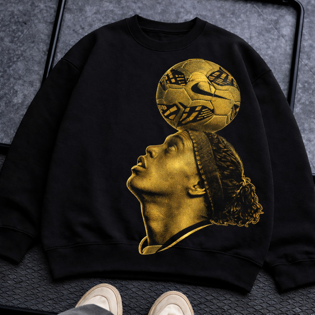 Moletom Careca Casual Flanelado RONALDINHO Careca Gola Redonda