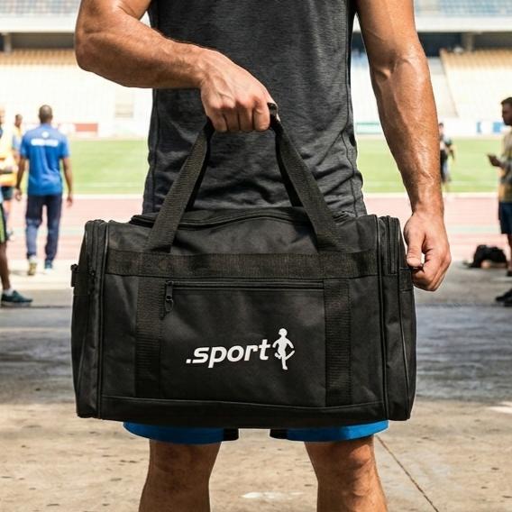 Bolsa de Viagem Reforçada Bagagem de Mão Academia Futebol Treino Fitness Preto