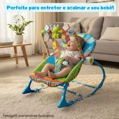 Cadeira de Descanso e Balanço P/ Bebê Baby Vibratória Com Musical e Brinquedos Didático