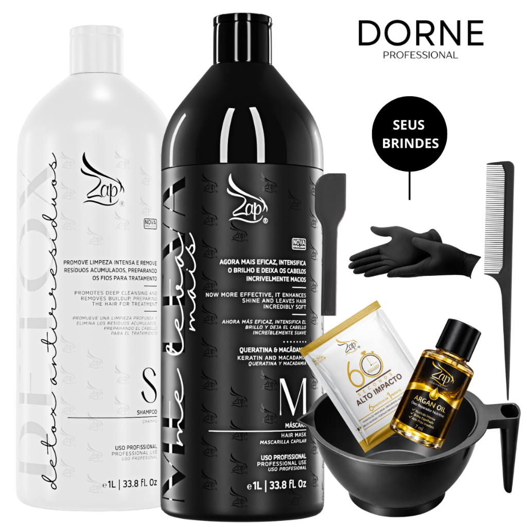 Zap Cosméticos Kit Progressiva Me Leva+ Profissional - 2x1 L