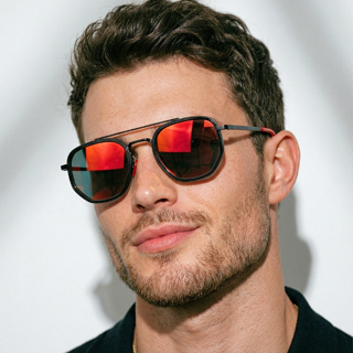 Óculos de Sol Chicago Steampunk Clássico Piloto Premium Detalhes Vermelho uv400 Masculino Feminino em Oferta na Shopee