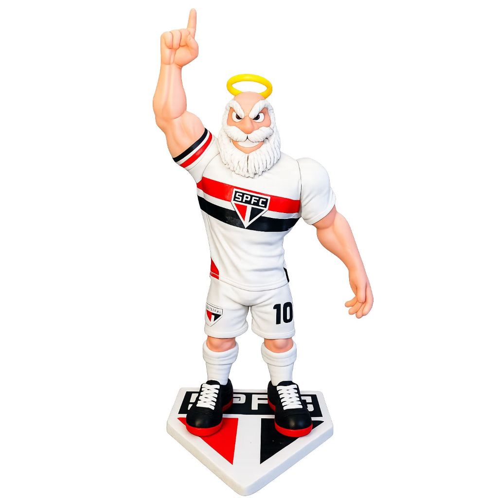 Mascote São Paulo 30cm Boneco Torcedor SPFC Colecionável Decoração Futebol