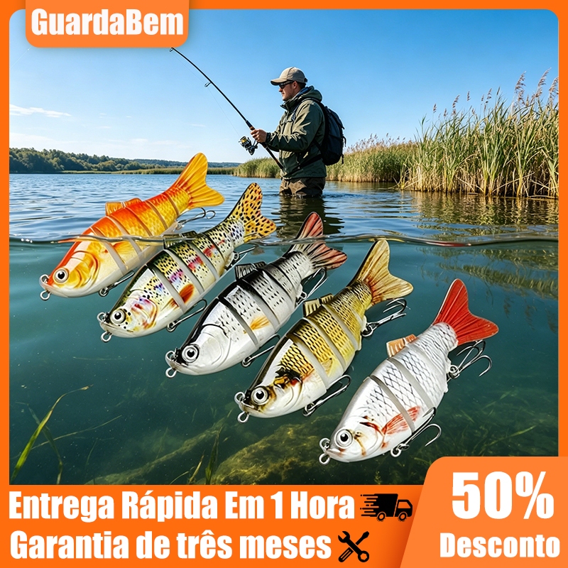 5 Pcs Isca Artificial Lambari Articulada Lambari Pesca Tucunaré Dourado Traíra Piaba