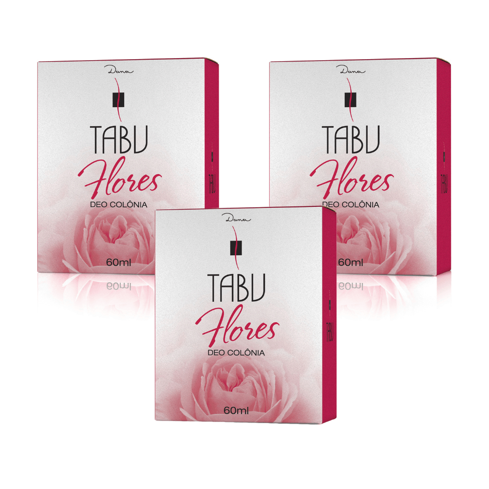 Kit Deo Colônia Tabu Flores 60Ml (3 unidades)