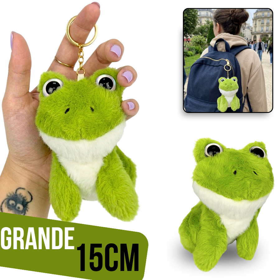 Chaveiro Sapo Pelucia Fofo Lembrançinha Verde Para Bolsa