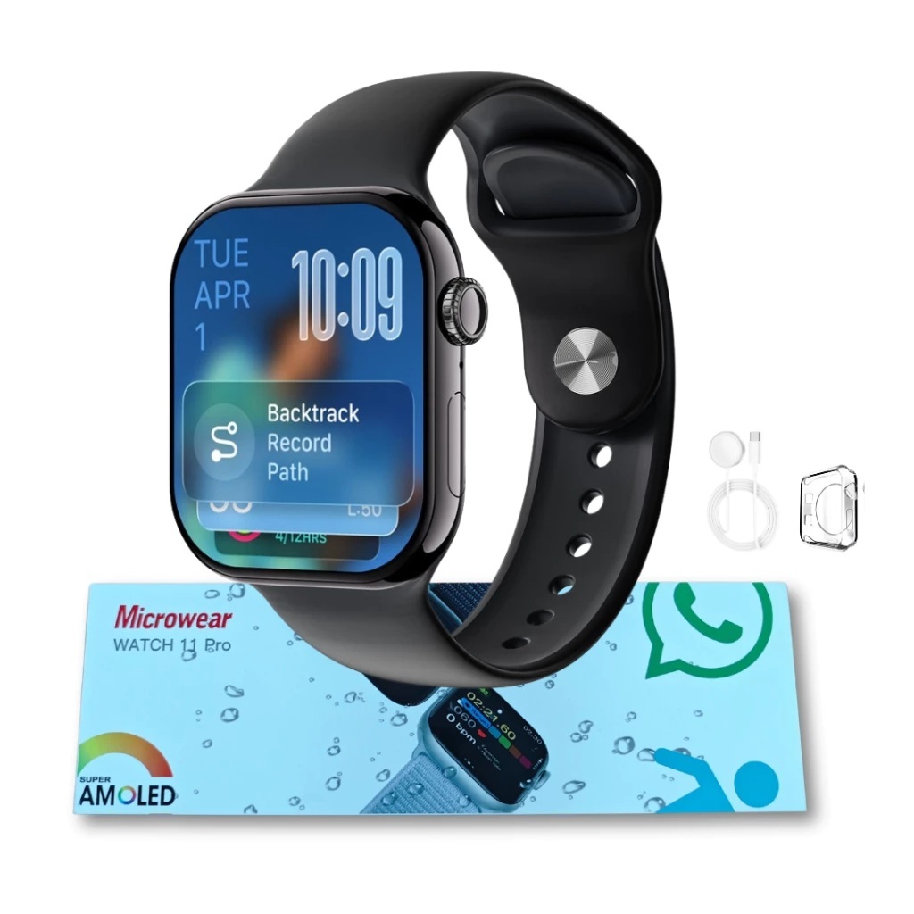 Smartwatch W11 Pro Compacto e Moderno Fitness Saúde Chamadas Monitor Cardíaco Android iOS Oferta